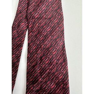 UMBERTO‎ BOSSI Handmade 100% Silk Tie Men's Red Pink Black Necktie  Geometric